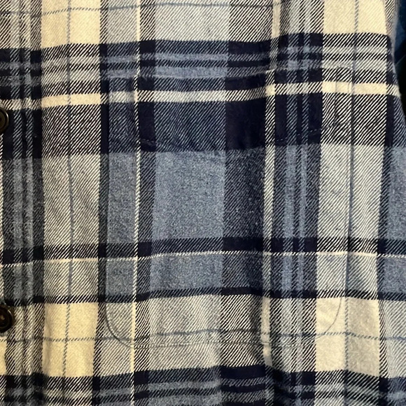 Lands’ End mens blue button down flannel shirt size small - Picture 3 of 8